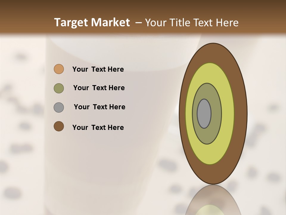 Two Glasses Of Coffee On A Table With Coffee Beans PowerPoint Template