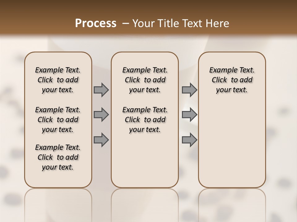Two Glasses Of Coffee On A Table With Coffee Beans PowerPoint Template