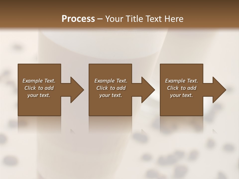 Two Glasses Of Coffee On A Table With Coffee Beans PowerPoint Template