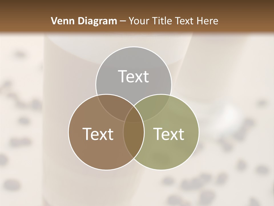 Two Glasses Of Coffee On A Table With Coffee Beans PowerPoint Template