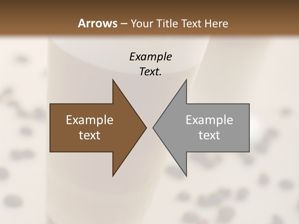 Two Glasses Of Coffee On A Table With Coffee Beans PowerPoint Template