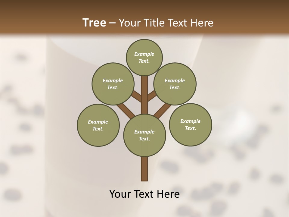 Two Glasses Of Coffee On A Table With Coffee Beans PowerPoint Template