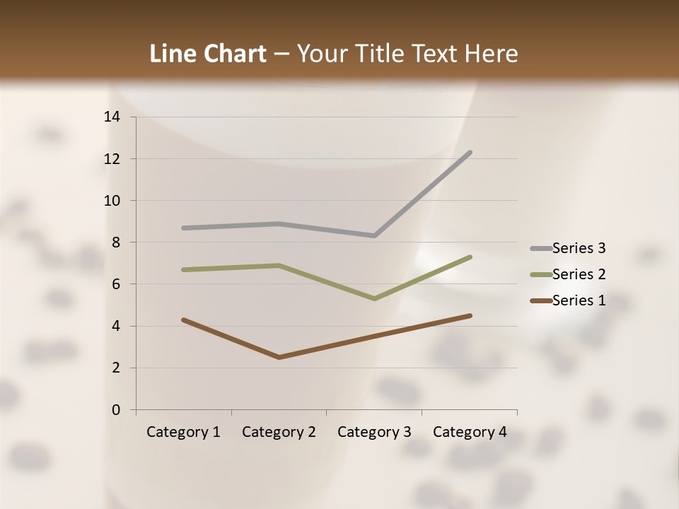 Two Glasses Of Coffee On A Table With Coffee Beans PowerPoint Template