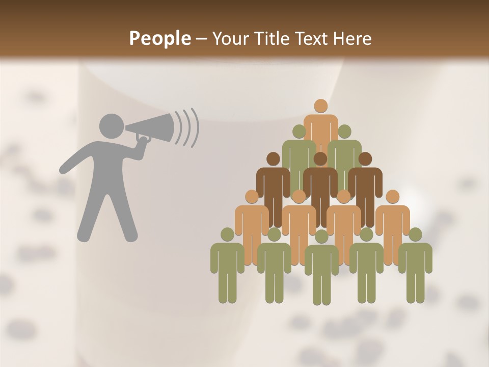 Two Glasses Of Coffee On A Table With Coffee Beans PowerPoint Template