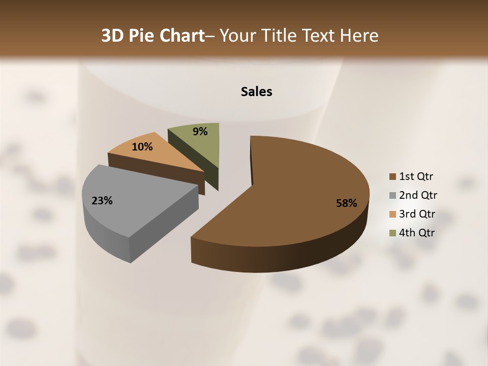 Two Glasses Of Coffee On A Table With Coffee Beans PowerPoint Template