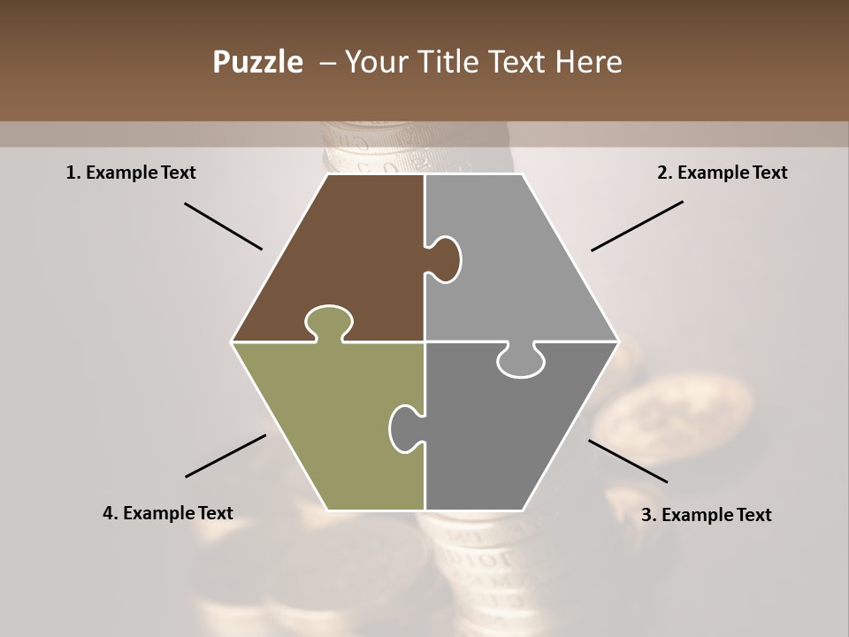 Pile Of One Pound British Sterling Coins PowerPoint Template