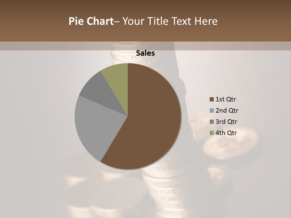 Pile Of One Pound British Sterling Coins PowerPoint Template