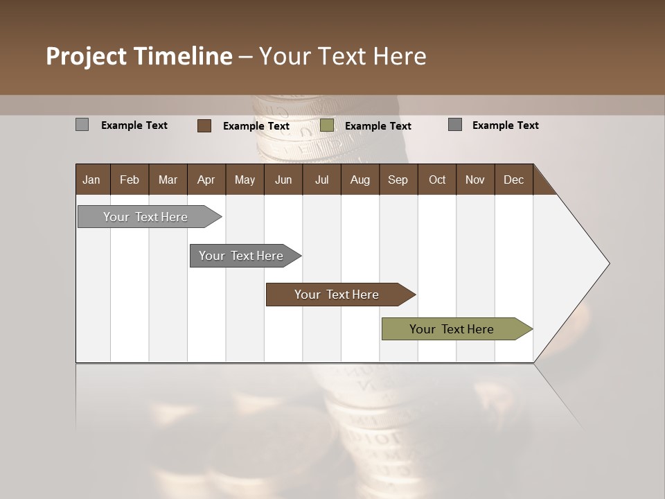 Pile Of One Pound British Sterling Coins PowerPoint Template