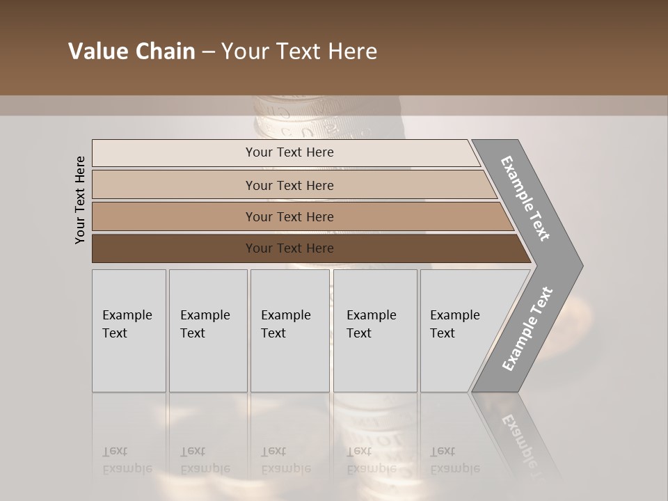 Pile Of One Pound British Sterling Coins PowerPoint Template
