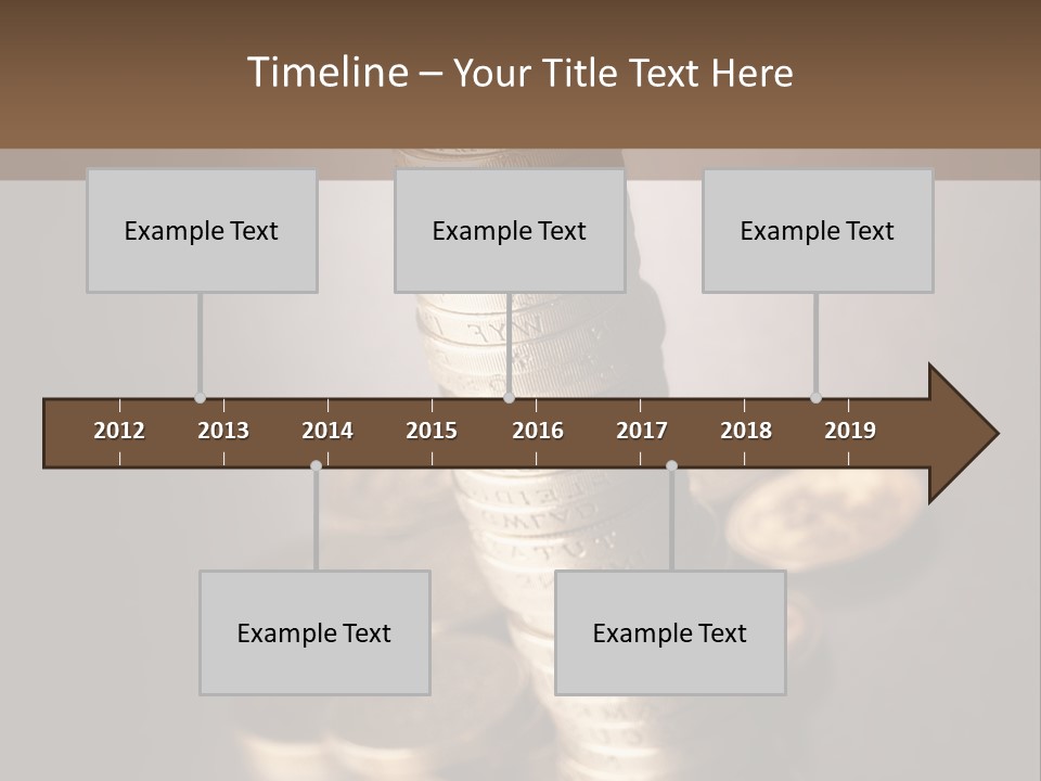 Pile Of One Pound British Sterling Coins PowerPoint Template