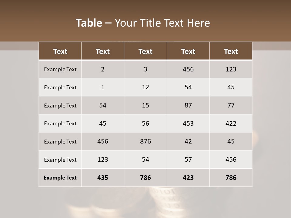 Pile Of One Pound British Sterling Coins PowerPoint Template