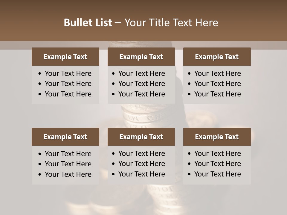 Pile Of One Pound British Sterling Coins PowerPoint Template