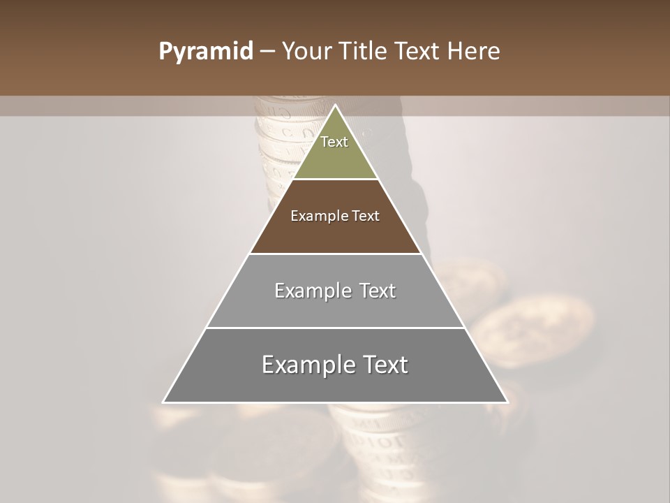Pile Of One Pound British Sterling Coins PowerPoint Template