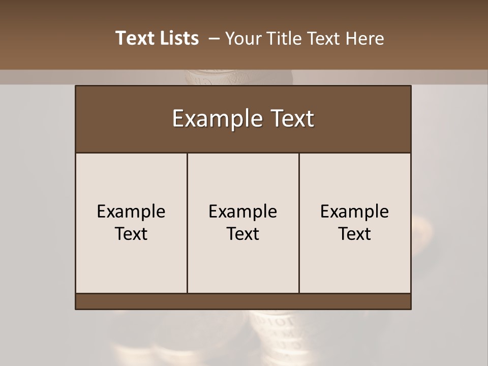 Pile Of One Pound British Sterling Coins PowerPoint Template