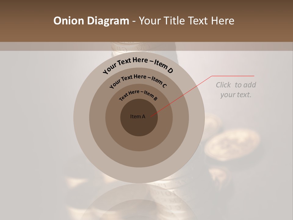 Pile Of One Pound British Sterling Coins PowerPoint Template