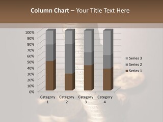 Pile Of One Pound British Sterling Coins PowerPoint Template