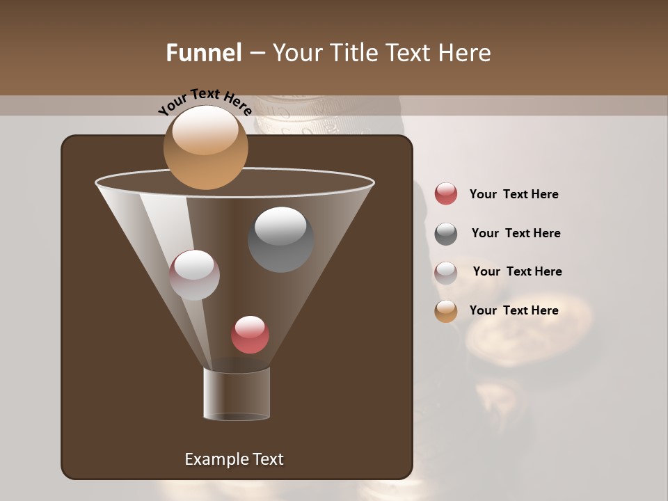 Pile Of One Pound British Sterling Coins PowerPoint Template