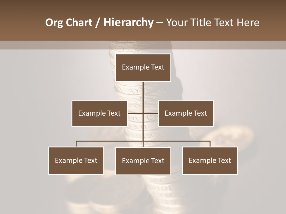 Pile Of One Pound British Sterling Coins PowerPoint Template