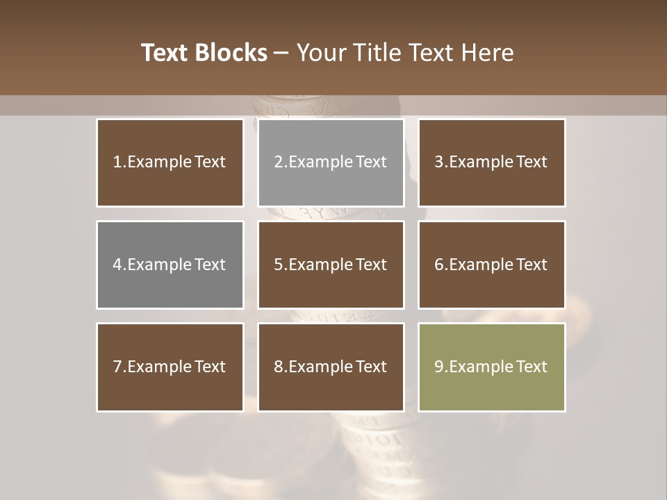 Pile Of One Pound British Sterling Coins PowerPoint Template