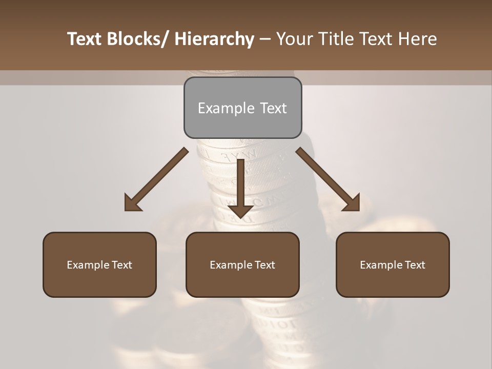 Pile Of One Pound British Sterling Coins PowerPoint Template