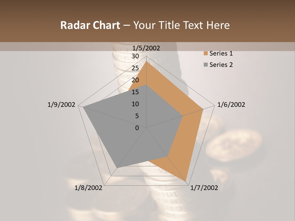 Pile Of One Pound British Sterling Coins PowerPoint Template