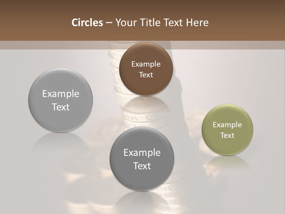 Pile Of One Pound British Sterling Coins PowerPoint Template