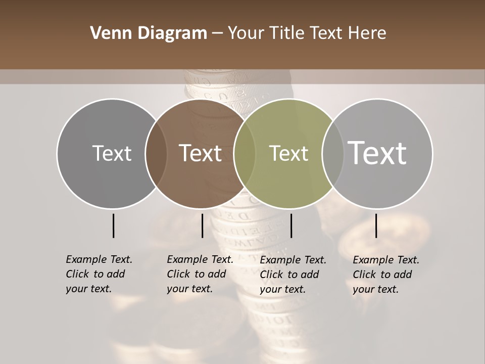Pile Of One Pound British Sterling Coins PowerPoint Template