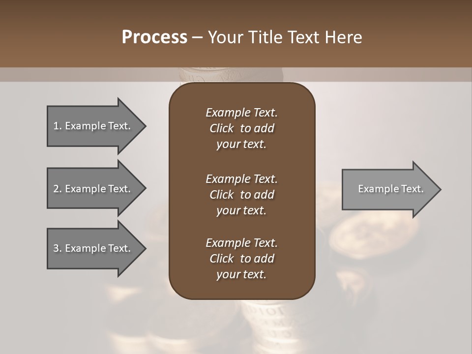 Pile Of One Pound British Sterling Coins PowerPoint Template