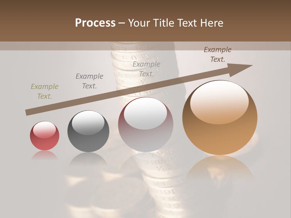 Pile Of One Pound British Sterling Coins PowerPoint Template