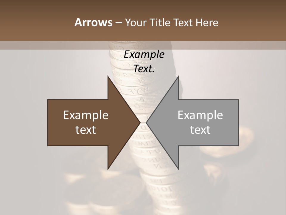 Pile Of One Pound British Sterling Coins PowerPoint Template