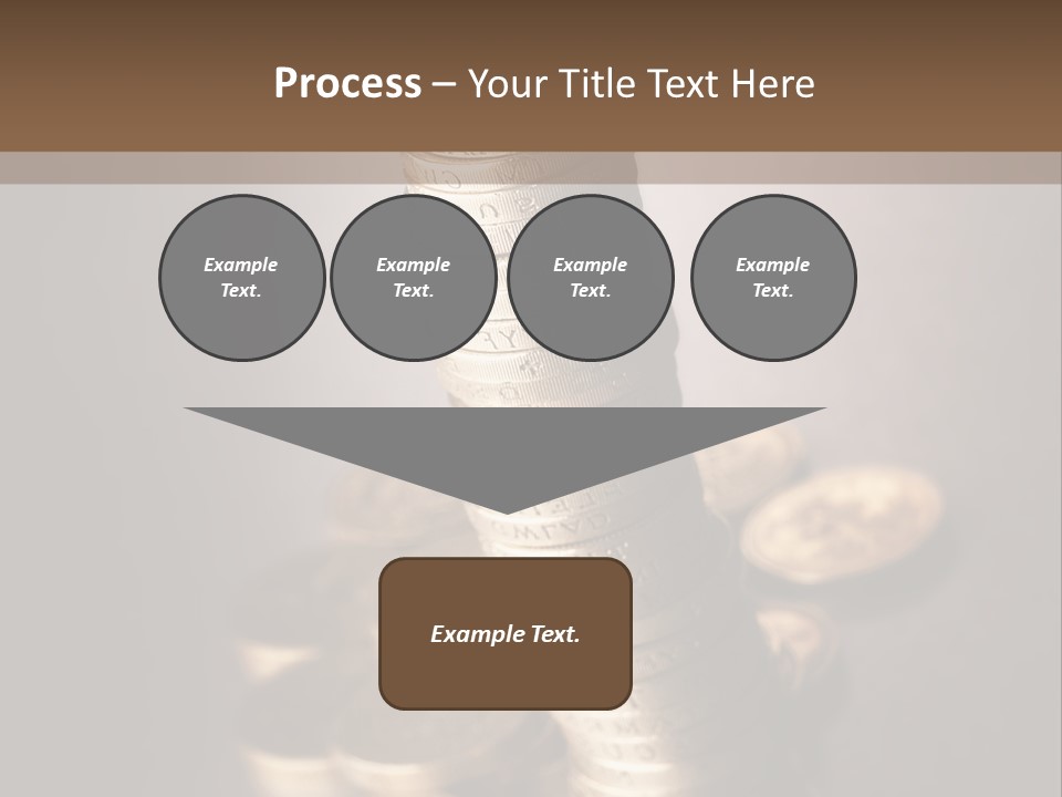 Pile Of One Pound British Sterling Coins PowerPoint Template