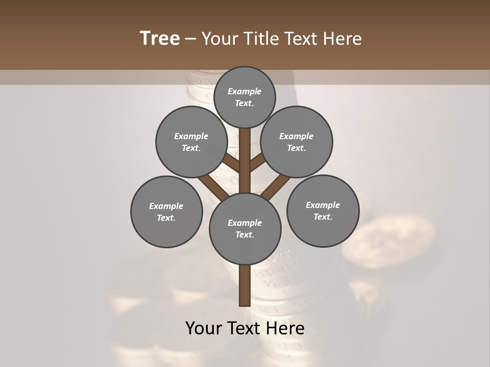 Pile Of One Pound British Sterling Coins PowerPoint Template