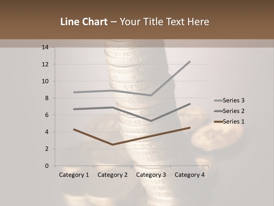 Pile Of One Pound British Sterling Coins PowerPoint Template
