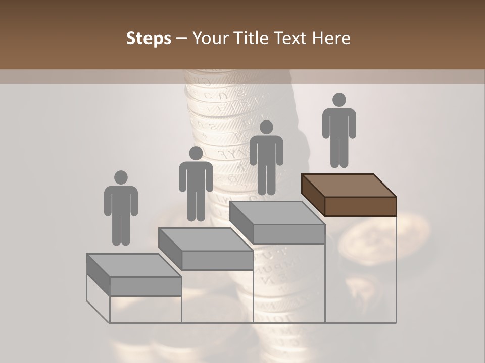 Pile Of One Pound British Sterling Coins PowerPoint Template