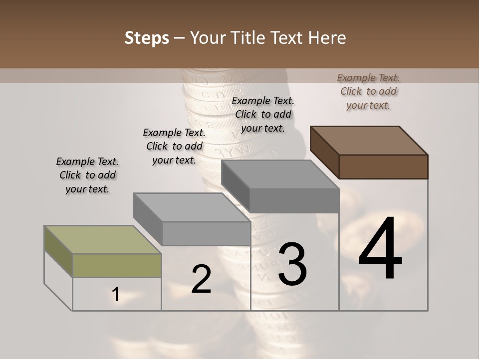 Pile Of One Pound British Sterling Coins PowerPoint Template