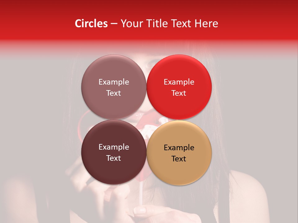 Nice Girl With A Broken Sweet In Form Of A Heart PowerPoint Template