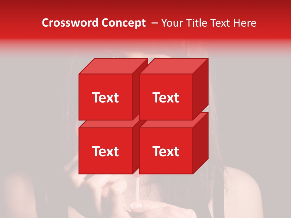 Nice Girl With A Broken Sweet In Form Of A Heart PowerPoint Template