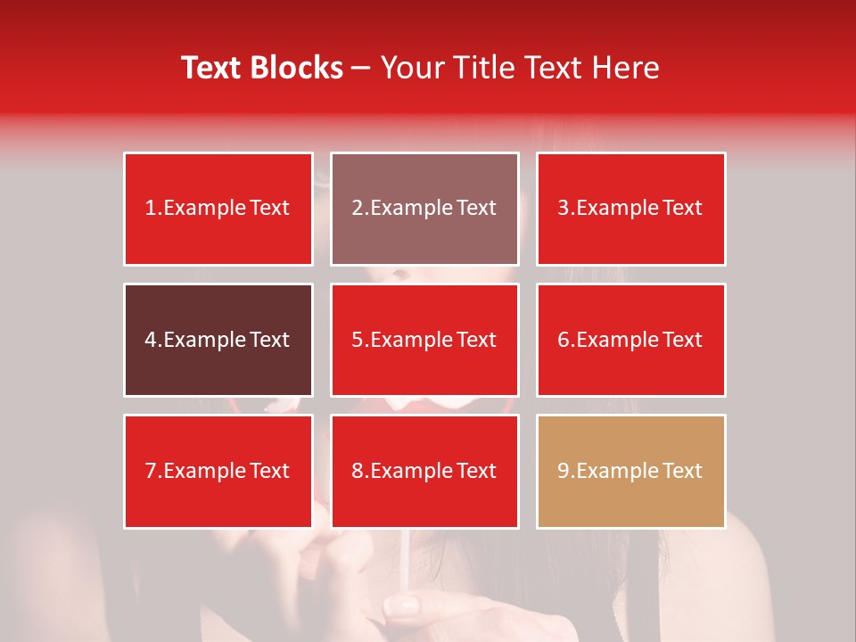 Nice Girl With A Broken Sweet In Form Of A Heart PowerPoint Template