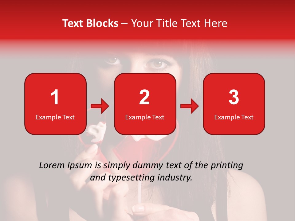 Nice Girl With A Broken Sweet In Form Of A Heart PowerPoint Template