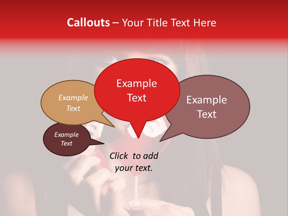 Nice Girl With A Broken Sweet In Form Of A Heart PowerPoint Template