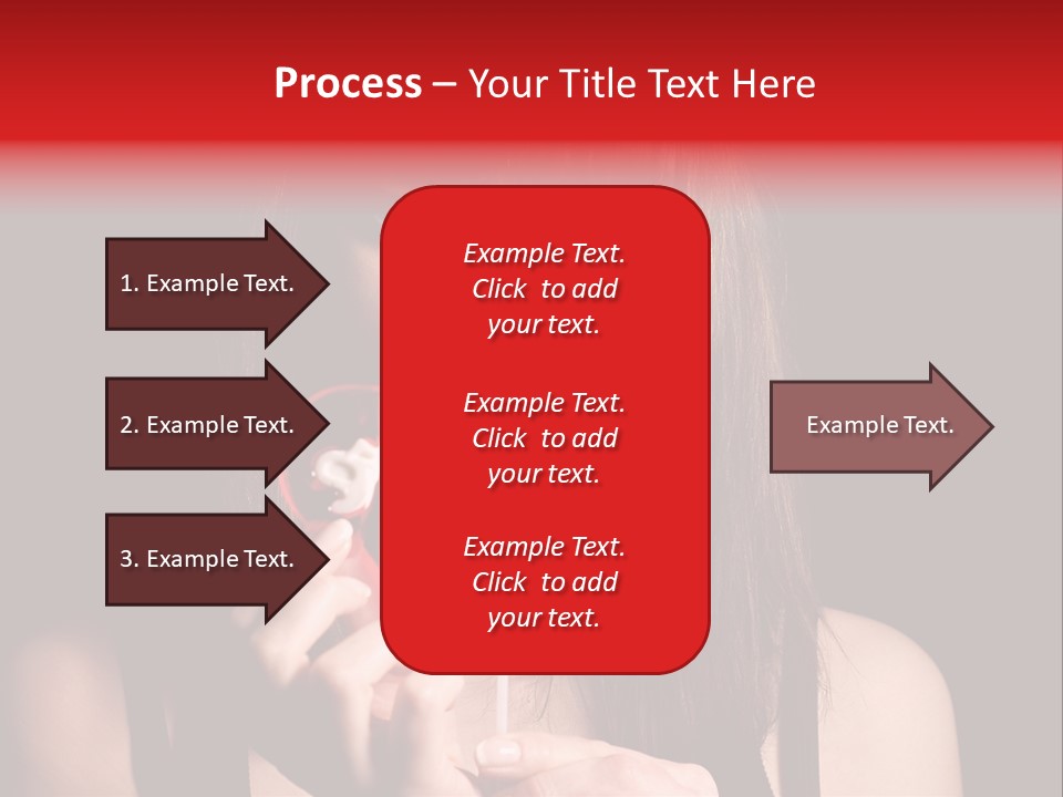 Nice Girl With A Broken Sweet In Form Of A Heart PowerPoint Template