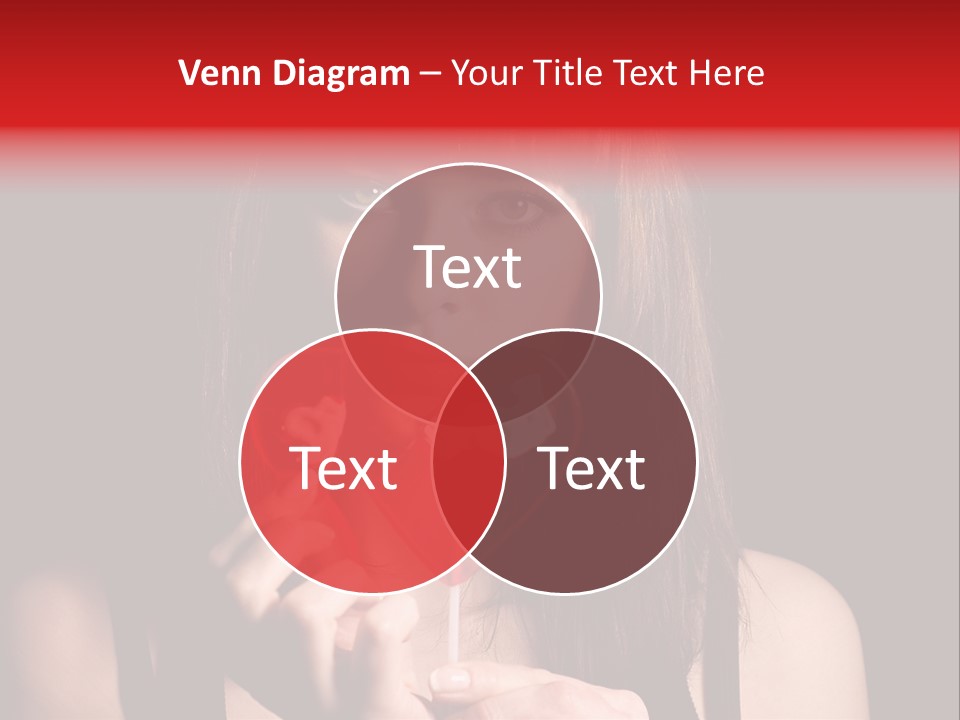 Nice Girl With A Broken Sweet In Form Of A Heart PowerPoint Template