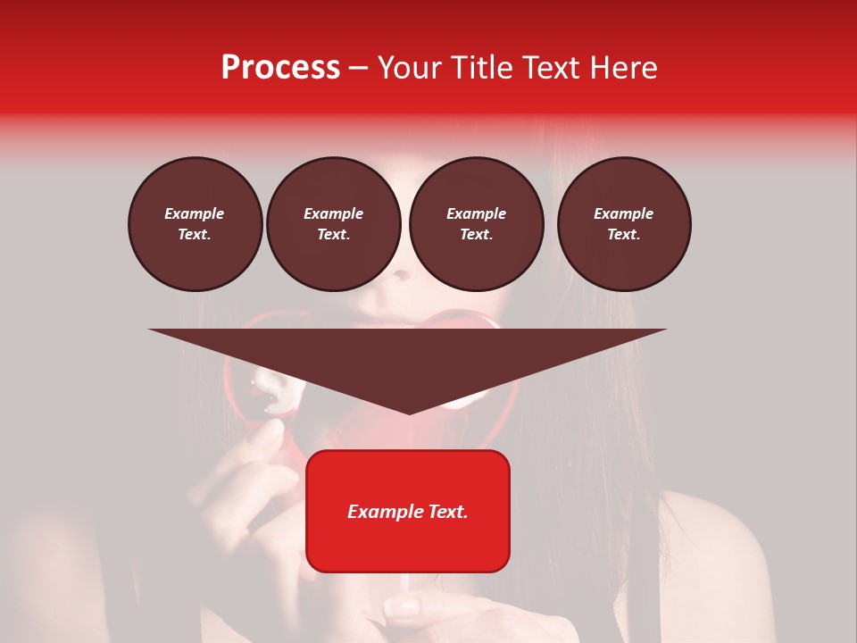 Nice Girl With A Broken Sweet In Form Of A Heart PowerPoint Template