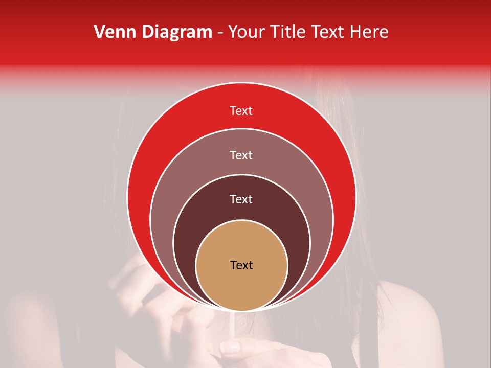 Nice Girl With A Broken Sweet In Form Of A Heart PowerPoint Template