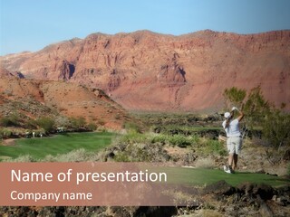 Golfing In The Desert PowerPoint Template