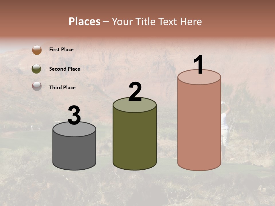 Golfing In The Desert PowerPoint Template