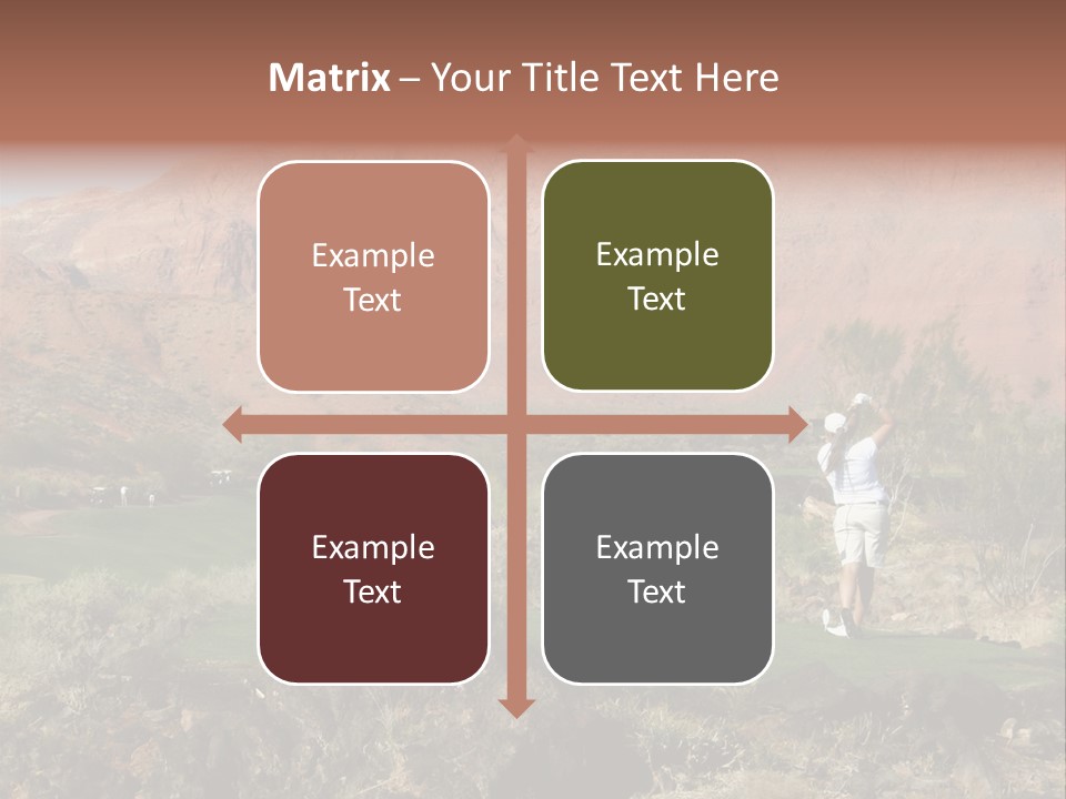 Golfing In The Desert PowerPoint Template