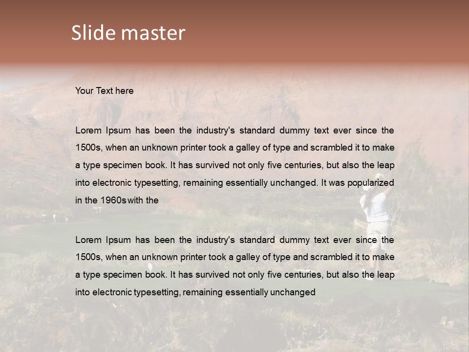 Golfing In The Desert PowerPoint Template