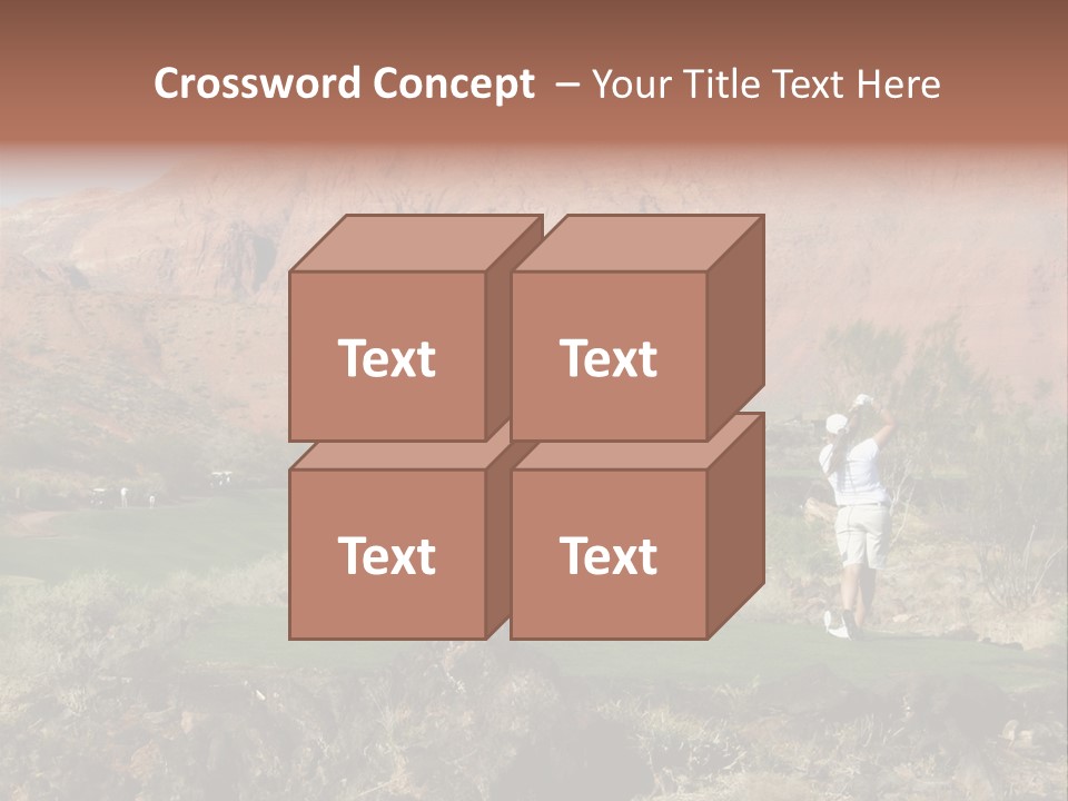 Golfing In The Desert PowerPoint Template