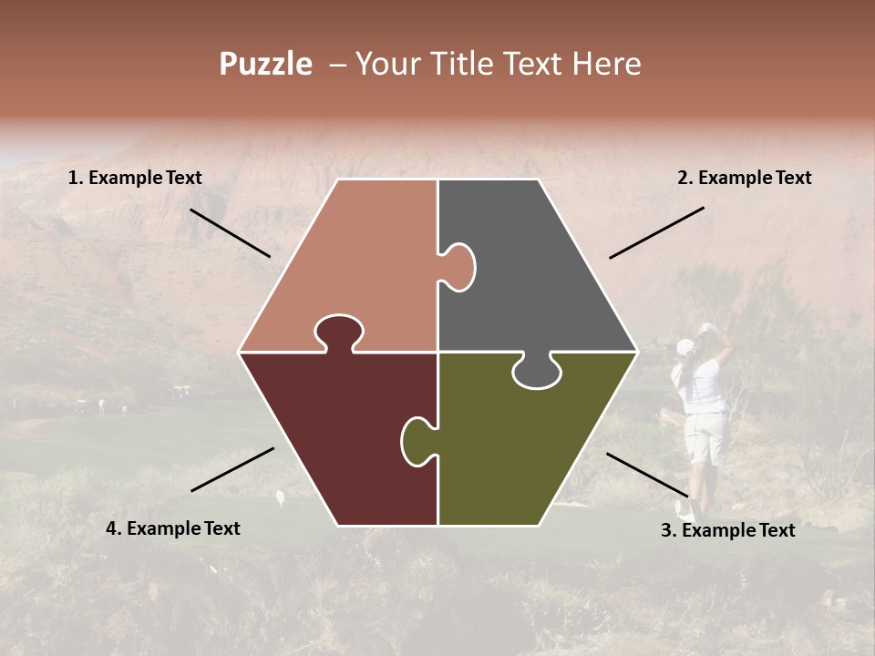 Golfing In The Desert PowerPoint Template